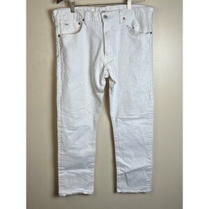 SOLD!Polo Ralph Lauren Jeans Mens 36x30 White Classic Fit Cotton Denim
